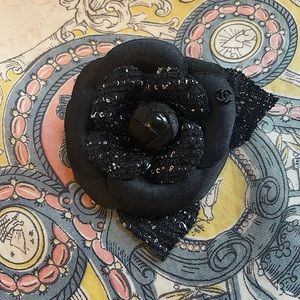 Chanel camellia brooch